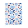 Sonic Blanket in the Blue Hearts and Stars design, shown flat