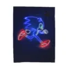 Sonic Blanket in the Neon Outline Sonic design, shown flat