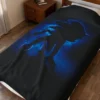 Sonic Blanket in the Shadow Silhouette design, on a kids bed