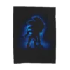 Sonic Blanket in the Shadow Silhouette design, shown flat