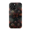 Stranger Things Demogorgon phone case with the monster and Demobats in red for iPhone, Samsung and Pixel.