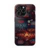 Stranger Things Hawkins-collage phone case with kids on bikes and the Upside Down for iPhone, Samsung and Pixel.