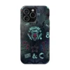Stranger Things Hellfire Club phone case with the D&D demon logo for iPhone, Samsung and Google Pixel.