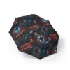 Navy Stranger Things umbrella with the glowing alphabet wall and Demogorgon artwork