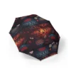 Stranger Things umbrella printed with the red Upside Down forest, bikes and Hawkins signs
