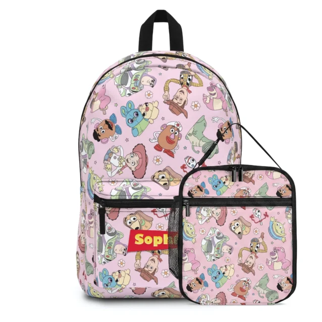 Bo Peep pastel pink Toy Story backpack and matching lunch bag school set