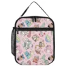 Soft pink Bo Peep pastel Toy Story lunch box with a front zip pocket and top carry handle