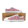 Pink Toy Story low-top canvas shoes with Jessie and the gang on a white sole, personalized name.