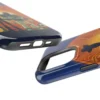 Close-up of the Toy Story 5 LilyPad silhouette tough case showing the precise port and button cutouts.